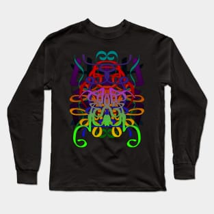 Abstract Symmetrical Colorfull Ribbons Long Sleeve T-Shirt